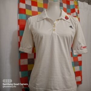 𝅺adidas Climacool ½ Sleeve Natalie Gulbis Golf/Polo Shirt Women's Size Medium